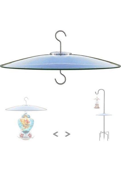 Kuş Besleyicileri Için Cam Sincap Bölmesi Kutup - Çoban Kancaları/post Asılı - 13 Inç Büyük Hava (Yurt Dışından) modelleri