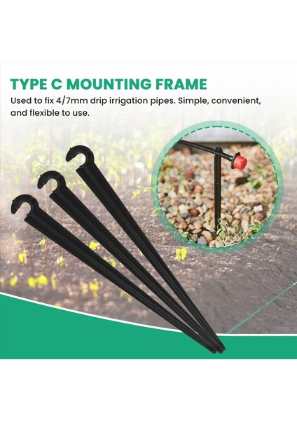 50PCS C-Şekilli Bahçe 4 / 7mm Damla Sulama Borusu Braket Braketi Sabit Çubuk Damla Sulama Sulama Bağlantı Parçaları (Yurt Dışından) indirimleri