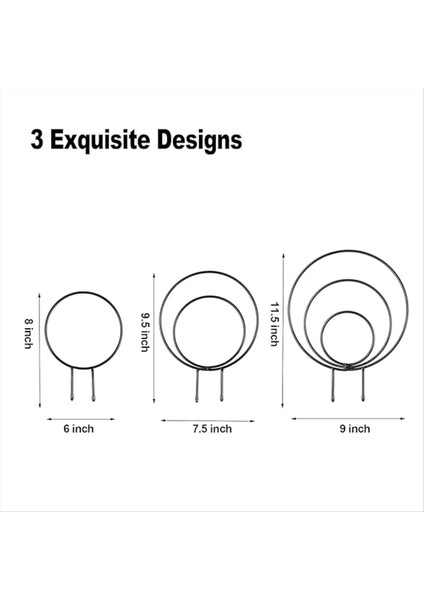 Tırmanma Için 3 Kapalı Yuvarlak Bitki Kafes Seti, Saksı Sarmaşık Için Metal Çerçeveler, Açık Saksı Planları Destek, B (Yurt Dışından) fiyatları