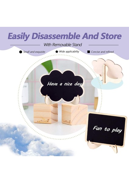 30 Adet Mini Kara Tahta, Parti Büfesi, Ahşap Küçük Tebeşir Tahtası Işaretleri Için Gıda Etiketleri (Dikdörtgen Çentik) (Yurt Dışından) fiyatları