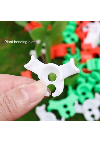 150PCS Bitki Klipsleri Çiçek Sarmaşıkları Için Bükme Aracı Düşük Basınçlı Eğitim 90 Derece Kök Destek Kırmızı (Yurt Dışından)