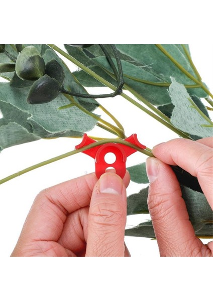 150PCS Bitki Klipsleri Çiçek Sarmaşıkları Için Bükme Aracı Düşük Basınçlı Eğitim 90 Derece Kök Destek Kırmızı (Yurt Dışından) modelleri