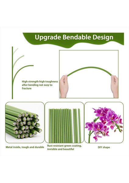 Bitki Bahisleri, Kapalı Bitkiler Için Uygun Bitki Destek Bahisleri, 20PCS Bahçe Yeşil Bükülebilir Tek Kök Bitki Çubukları (Yurt Dışından) fırsatları