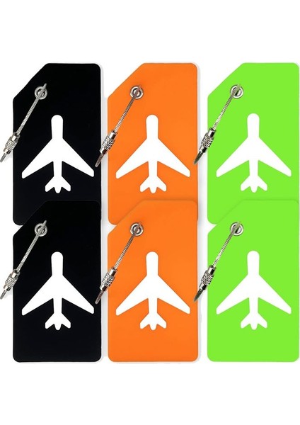 Bagaj Etiketi, 6 Paket Silikon Bagaj Etiketi, Döngülerle Valizler Için (Yurt Dışından)