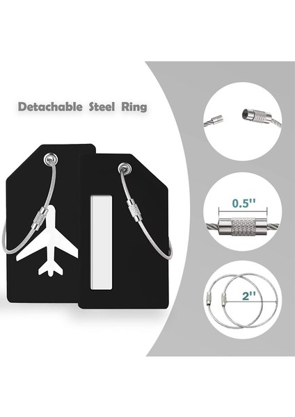 Bagaj Etiketi, 6 Paket Silikon Bagaj Etiketi, Döngülerle Valizler Için (Yurt Dışından) fiyatları