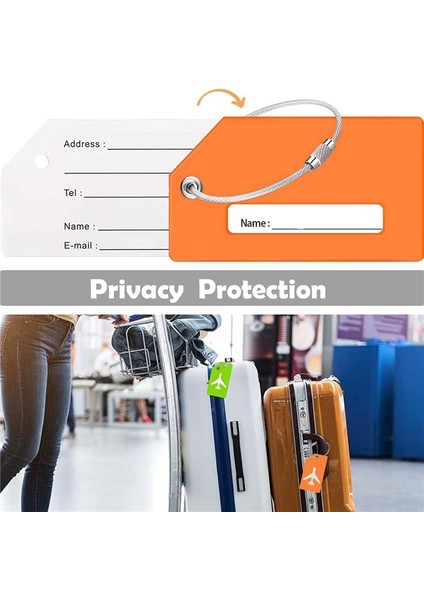 Bagaj Etiketi, 6 Paket Silikon Bagaj Etiketi, Döngülerle Valizler Için (Yurt Dışından) modelleri