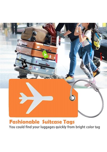 Bagaj Etiketi, 6 Paket Silikon Bagaj Etiketi, Döngülerle Valizler Için (Yurt Dışından) fırsatları
