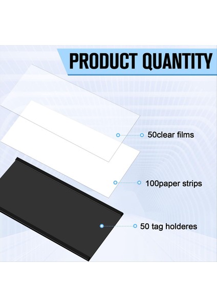 Manyetik Etiket Tutucuları 4 x 2in C Kanal Etiket Tutucuları Açık Plastik Koruyucular ve Beyaz Kağıt Ekler 50 Set (Yurt Dışından) fırsatları