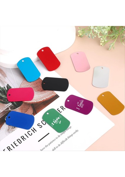 20 Adet Metal Damgalama Boş Alüminyum Etiketleri Damgalama Için Çok Renkli Metal Etiketler, Gravür Için Boşluk Boş Anahtar Zinciri (Yurt Dışından) fiyatları