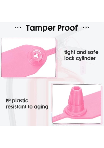 1000 Pcs Plastik Kurcalama Contaları Yangın Söndürücü Etiketler Güvenlik Etiketleri Contalar Güvenlik Numaralı Fermuar Bağları Etiketler Pembe (Yurt Dışından) fırsatları