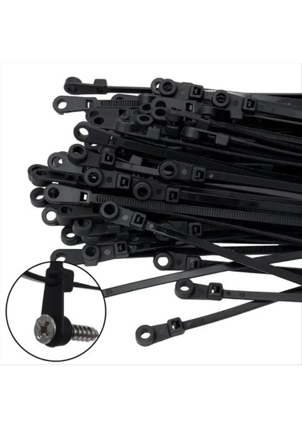 300PCS Vidalı Delik Kablo Bağları Yeniden Kullanılabilir Sabit Naylon Kablo Bağları Kendi Kendine Kilitlenen Kordon Kravat Kayışları Sabitleme Döngüsü (Yurt Dışından) indirimleri