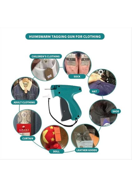 Sert Çanta ile Giyim Için Etiketleme Tabancası, 500 Siyah ve 500 Beyaz 2 Inçlik Diken Tutturucuları, 6 Iğneler, Standart Perakende Tagging (Yurt Dışından) modelleri