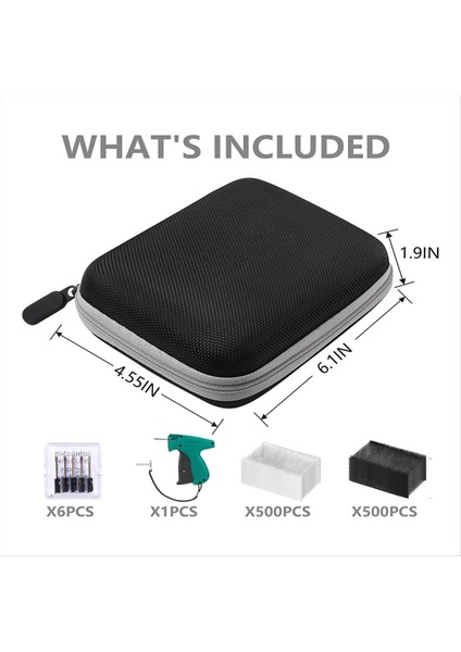 Sert Çanta ile Giyim Için Etiketleme Tabancası, 500 Siyah ve 500 Beyaz 2 Inçlik Diken Tutturucuları, 6 Iğneler, Standart Perakende Tagging (Yurt Dışından) fırsatları