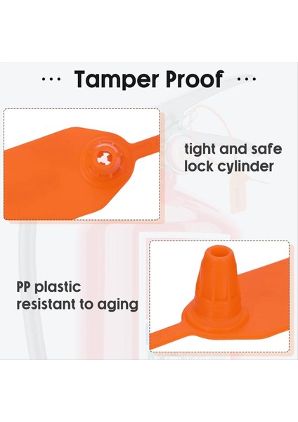 1000 Pcs Plastik Kurcalama Contaları Yangın Söndürücü Etiketleri Güvenlik Etiketleri Contalar Güvenlik Numaralı Fermuar Bağları Etiketler Turuncu (Yurt Dışından) fiyatları