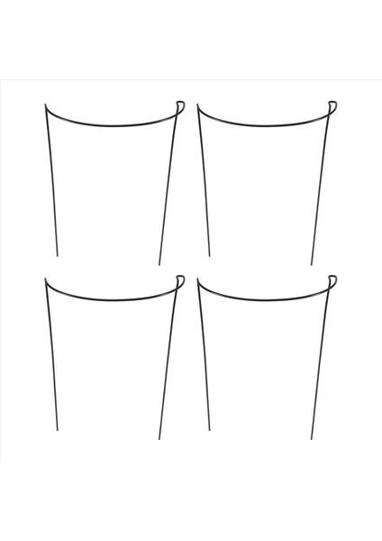 4 Pcs Bitki Destek Bütçeleri Yüzük Kafesi Metal Bahçe Fabrikası Giski Yeşil Yarım Yuvarlak Bitki Destek Yüzüğü Büyük Bitki Destekleri (Yurt Dışından)