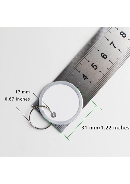 180PCS Metal Jant Etiketleri Anahtar Etiketler Araba Tuşları ve Kapı Anahtarları Için Metal Halkalı Yuvarlak Kağıt Etiketler, Beyaz ve Gümüş (Yurt Dışından) fiyatları