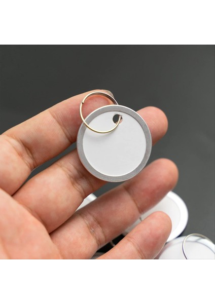 180PCS Metal Jant Etiketleri Anahtar Etiketler Araba Tuşları ve Kapı Anahtarları Için Metal Halkalı Yuvarlak Kağıt Etiketler, Beyaz ve Gümüş (Yurt Dışından) indirimleri