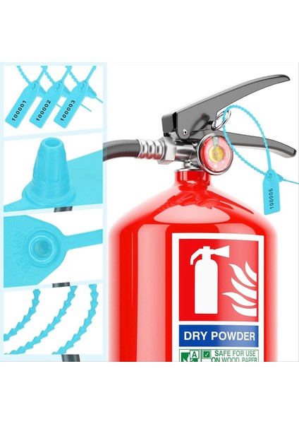 1000 Adet Plastik Kurcalama Contaları Yangın Söndürücü Etiketleri Güvenlik Etiketleri Contalar Güvenlik Numaralı Fermuar Bağları Etiketler Açık Mavi (Yurt Dışından) modelleri