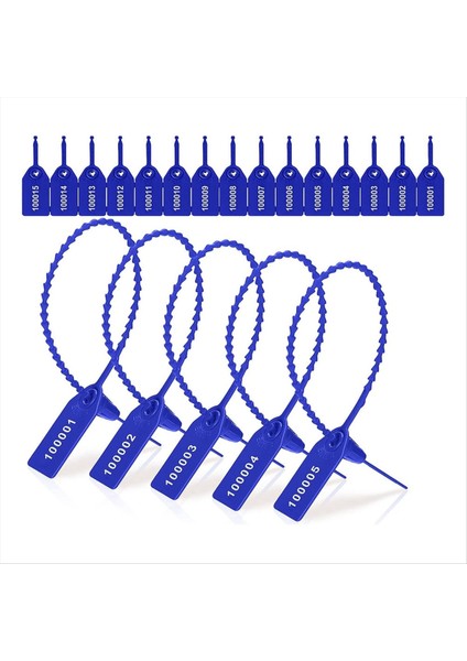 1000 Adet Plastik Kurcalama Contaları Yangın Söndürücü Etiketleri Güvenlik Etiketleri Contalar Güvenlik Numaralı Fermuar Bağları Etiketler Mavi (Yurt Dışından)