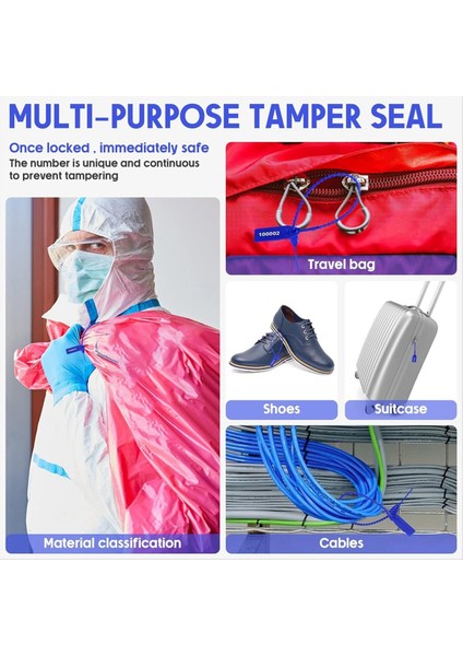 1000 Adet Plastik Kurcalama Contaları Yangın Söndürücü Etiketleri Güvenlik Etiketleri Contalar Güvenlik Numaralı Fermuar Bağları Etiketler Mavi (Yurt Dışından) fiyatları