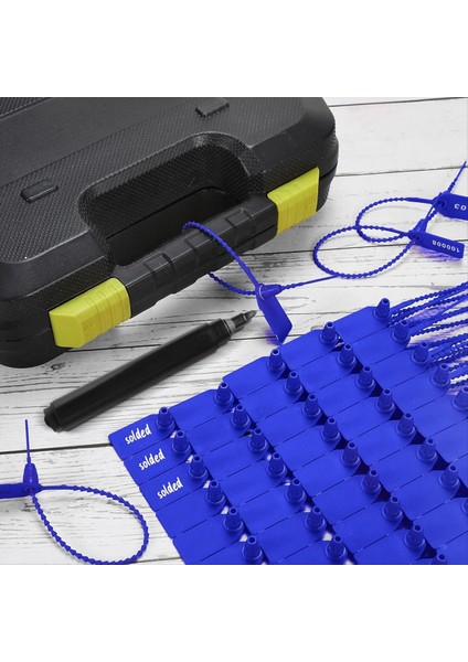 1000 Adet Plastik Kurcalama Contaları Yangın Söndürücü Etiketleri Güvenlik Etiketleri Contalar Güvenlik Numaralı Fermuar Bağları Etiketler Mavi (Yurt Dışından) indirimleri