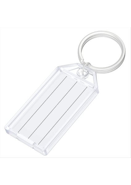 100 Adet Anahtar Etiketler 2 Inç Plastik Ana Zincir Etiketler, Boş Kağıt Etiketleri Şeffaf Kapaklar ve Öğe Tanımlayıcıları (Yurt Dışından) fiyatları