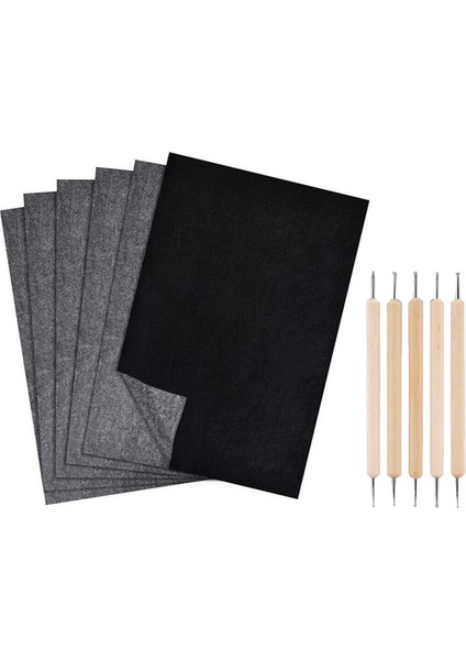 200 Adet Karbon Transfer Kağıdı 11,5 x 8,3 Inç A4 Kabartma Kalemi ile (Yurt Dışından)