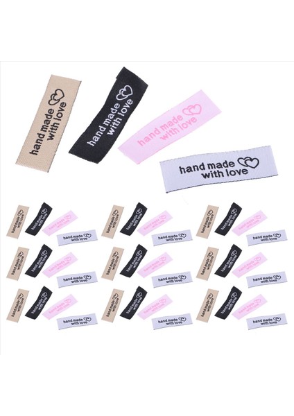 120 Adet Kişiselleştirilmiş Dikiş Etiketleri Giyim Etiketlerine Dikilmiş El Yapımı Kalıp Desen Etiket Etiketleri (Yurt Dışından) modelleri
