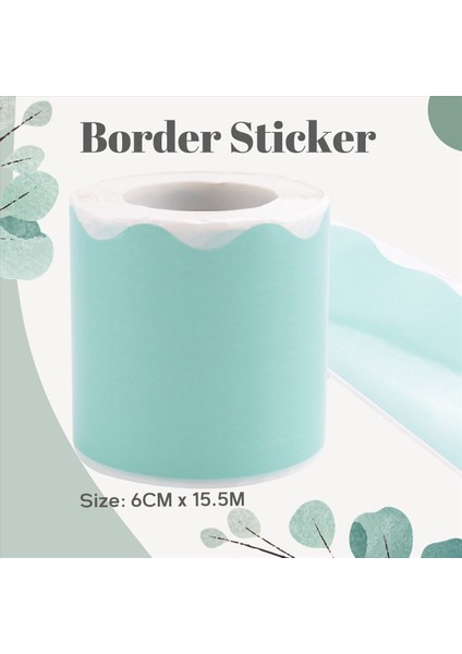 Nane Yeşil Taraklı Haddelenmiş Sınır Etiket Trim - 50FT - Bülten Tahtalarını, Duvarları, Masaları, Pencereleri, Kapıları, Okulları, Ofisleri Süsleyin (Yurt Dışından) fırsatları