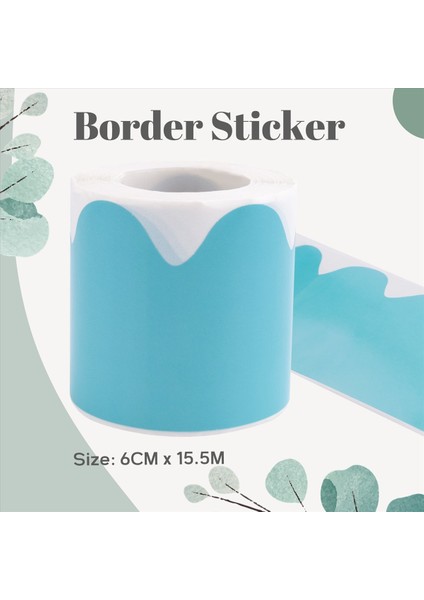Mavi Taraklı Rulo Sınır Etiketi Döşeme - 50FT - Bülten Tahtalarını, Duvarları, Masaları, Pencereleri, Kapıları, Okulları, Ofisleri Süsleyin (Yurt Dışından) fırsatları