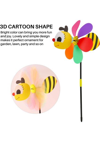 6pcs Arı Rüzgar Spinnerlar Pinkuşlar 3D Hayvan Yelinciği Bahçe Bahçesi Süsler Çim Yard Veranda Partisi Dekor (Yurt Dışından) fiyatları