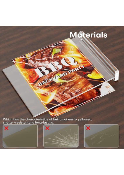 Akrilik Işaret Tutucu 8.5 x 11, Işaret Tutucu Temiz Dikey 6 Paket, Menü Işareti Tutucu Daimi Kağıt Stand Ekran Stand (Yurt Dışından) indirimleri