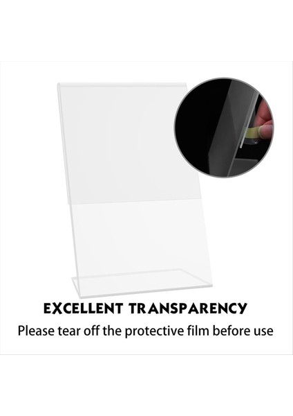 Akrilik Işaret Tutucu 5X7IN, 4 Paket Açık Plastik Işaret Tutucu Gizli Slanted, Broşür Belge Kağıt Ekran Standı (Yurt Dışından) fiyatları