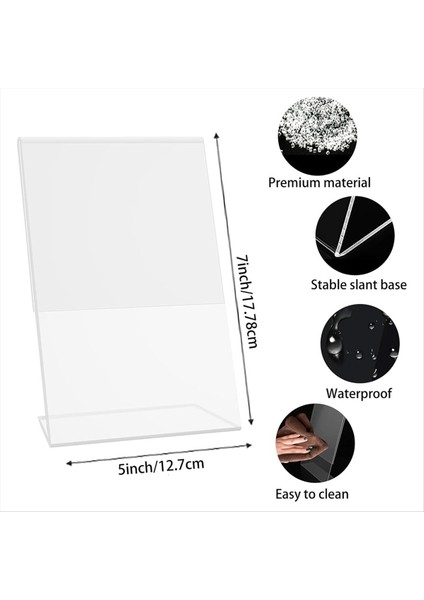 Akrilik Işaret Tutucu 5X7IN, 4 Paket Açık Plastik Işaret Tutucu Gizli Slanted, Broşür Belge Kağıt Ekran Standı (Yurt Dışından) modelleri