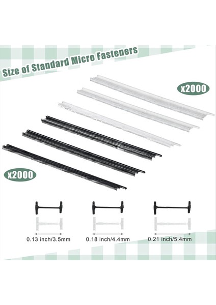 Mikro Etiketleme Tabanca Bağlantı Elemanları Kiti 0.13 Inç Etiket Tabancası Yatmak 0.18 Inç Ince Etiketleme Barb 0.21 Inçlik Sabitleme Tagn Tagn Için (Yurt Dışından) fiyatları