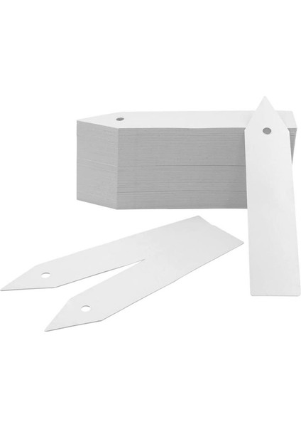 200 Adet Plastik Bitki Kreş Bahçe Etiketleri Bahçe Kazık Etiketleri Beyaz 10X2CM (Yurt Dışından)