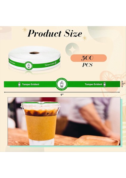 500 Pcs Güvenli Güvenli Tercüman Içecek Kapakları Için Çıkartmalar Çıkartmalar Yiyecek Dağıtım Etiketleri Taze Etiketleri Için Mühürlü (Yurt Dışından) fiyatları