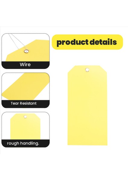 100PCS 15.9cmx7.9cmplastik Nakliye Etiketleri Tel Dayanıklı Yazılabilir Asma Etiketleri, Ekipman Için Nakliye Etiketleri Otomatik Parçalar (Yurt Dışından) fırsatları