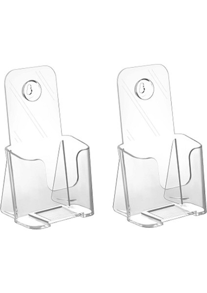 Akrilik Broşürlük Eğimli Arka Tasarım, Masa Standı Tabela Tutucu (Yurt Dışından)