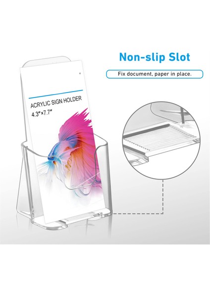 Akrilik Broşürlük Eğimli Arka Tasarım, Masa Standı Tabela Tutucu (Yurt Dışından) fiyatları