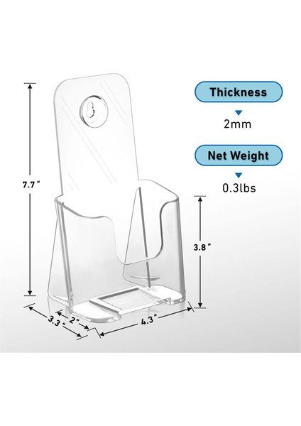 Akrilik Broşürlük Eğimli Arka Tasarım, Masa Standı Tabela Tutucu (Yurt Dışından) indirimleri