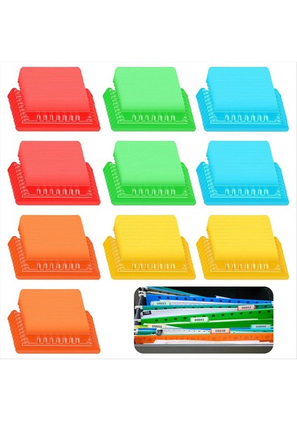100 Adet Dosya Klasörü Sekmeleri 3.15 Inç Asma Dosya Klasör Sekmeleri ve Plastik Asma Dosya Sekmeleri, Çok Renkli (Yurt Dışından) fiyatları