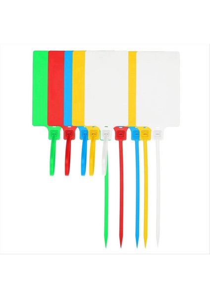 100 Pcs Renkler Karışık Plastik Mühür Nakliye Etiketleri, Güvenlik Mührleriyle Su Geçirmez Etiket Bağları, Büyük Işaret (Renkler Karışık) (Yurt Dışından)