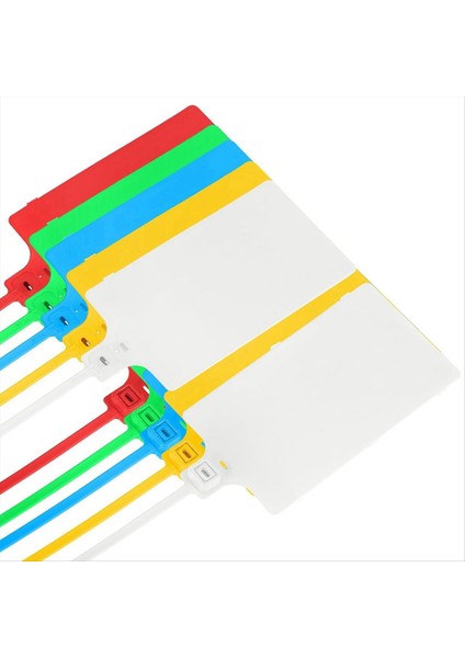 100 Pcs Renkler Karışık Plastik Mühür Nakliye Etiketleri, Güvenlik Mührleriyle Su Geçirmez Etiket Bağları, Büyük Işaret (Renkler Karışık) (Yurt Dışından) fiyatları