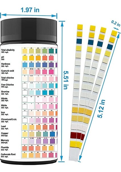 16'sı 1 Arada Su Test Kitleri, 100 Adet Içme Suyu Test Şeritleri (Yurt Dışından) fırsatları