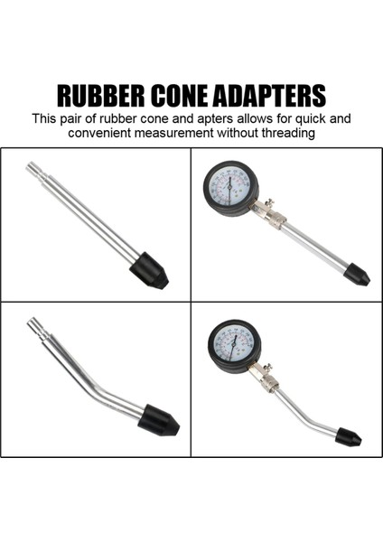 M10 M12 M14 M18 Adaptörlü Benzinli Motor Kompresyon Ölçer (Yurt Dışından) modelleri