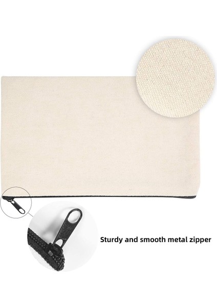 10 Adet Boş Diy Zanaat Torbası Tuval Kalem Kutusu Boş Makyaj Çantaları - Tuval Kalem Torbası Pamuk Tuval Kozmetik Çanta Seyahat Çantası (Yurt Dışından) fiyatları