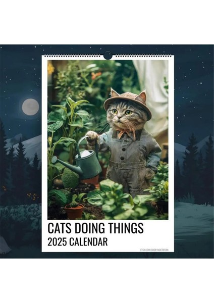 Kedi Takvimi Komik Kediler Asabilir Aylık Takvim 2025 Kedi Duvar Takvimi 12 Ay Catlover Için Aile Planlayıcı Takvimi (Yurt Dışından) indirimleri