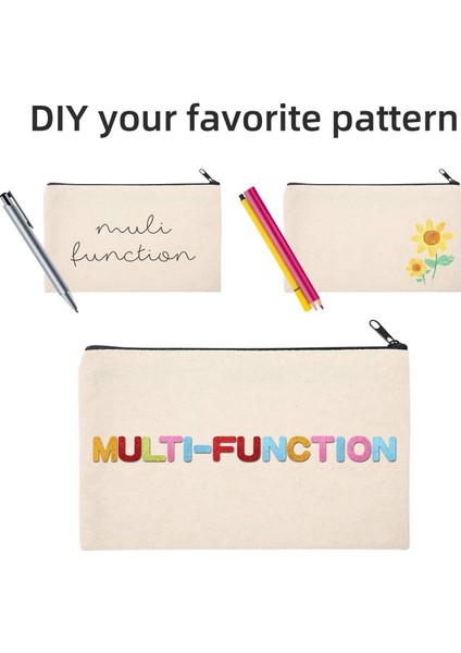 10 Adet Boş Diy Zanaat Torbası Tuval Kalem Kutusu Boş Makyaj Çantaları - Tuval Kalem Torbası Pamuk Tuval Kozmetik Çanta Seyahat Çantası (Yurt Dışından) fırsatları