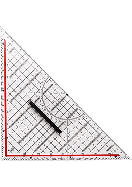 30CM Çizim Üçgen Cetvel Çok Işlevli Çizim Tasarım Cetveli (Yurt Dışından)